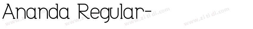 Ananda Regular字体转换